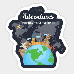 Adventure the best way to learn Sticker